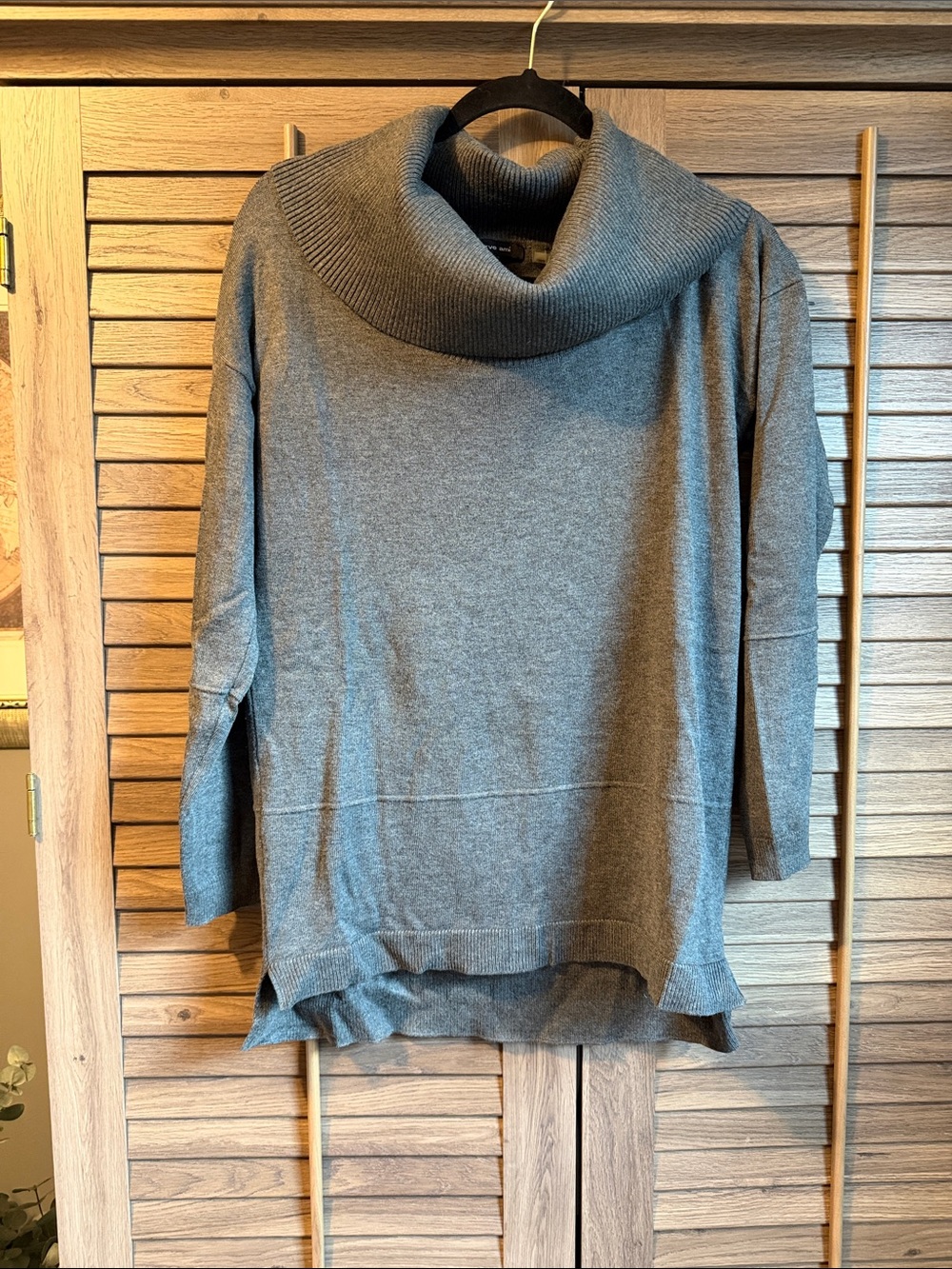 Verve Ami Gray Cowl Neck Pullover Sweater
